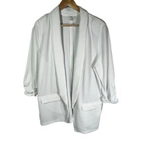 Bar Iii Lightweight Knit 3/4-Sleeve Blazer Size XL Color Bright White Coat - £35.71 GBP