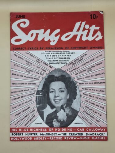 SONG HITS-June 1939 - Vol. 3 No. 1 - Magazine - VTG - Frances Langford - $15.53