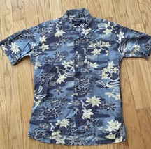 Mens SMALL Polo Sport Ralph Lauren Blue Floral Surfer Hawaiian Aloha Camp Shirt - £22.44 GBP