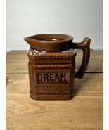 Vintage Ceramic Redware Creamer Brown MCM kitsch - $9.49