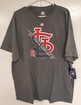 St. Louis Cardinals Majestic Grey T Shirt - MLB - £15.85 GBP