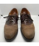 Allen Edmonds Men’s  Size 9 Saddle Shoes Brown 2 Tone Suede Leather Vibrate - $53.67 CAD