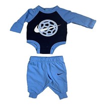 Jordan Baby Boy Bodysuit &amp; Pants 2 Pieces Set (Soccer Navy/Sky, 6 Months) - £19.65 GBP