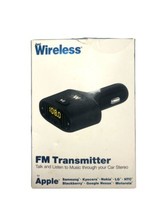 Just Wireless FM Transmitter (3.5mm) with 2.4A/12W 2-Port USB Car Charger- Black - £6.42 GBP