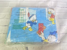 Vintage Disney Pacific Muslin Twin Flat Sheet Mickey Mouse Huey Dewey Louie - £30.40 GBP