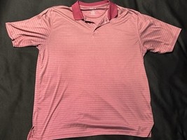 Haggar Cool 18 Soft Brick Red Striped Polo Shirt Men’s XL Short Sleeve - $279.00 MXN