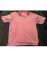 Haggar Cool 18 Soft Brick Red Striped Polo Shirt Men’s XL Short Sleeve - €12,86 EUR