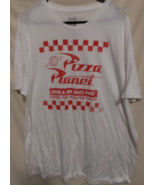 Toy Story Pizza Planet Disney Pixar T-Shirt White Red Text 100% Cotton M... - £7.40 GBP