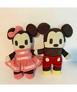 Vintage Peek A Looz Minnie &amp; Mickey Mouse Pair 12&quot; Tall Plush Stuffed An... - $24.74
