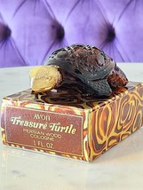 Vintage AVON Treasure Turtle Persian Wood 1 fl oz. cologne New old stock box 70s - $12.17