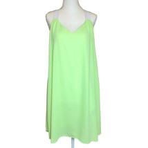 Nymphe Trapeze Dress Sz. S Lime Green Halter V-Neck Knee-Length - $276.80 MXN