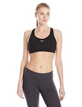 PUMA Womens Power Shape Drycell Mid Impact Bra Size:X-Small Color:Black - £33.05 GBP