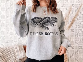 Danger Noodle Snake sweatshirt, Reptile hoodie Funny Animal Pun sweater, Animal  - £36.16 GBP