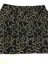 Charter Club Women&#39;s Skirt Black Brocade A-Line Fully Lined Skirt Size 16W - $12.38