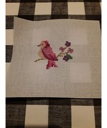 Completed Bird Flowers Finished Cross Stitch - £4.50 GBP