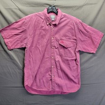 Brittania Shirt Men Medium Red Gray Button Up Casual Camp - $16.21