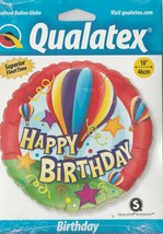 Qualatex Suprafoil Round &quot;Happy Birthday&quot;  18&quot;  Foil Balloon (Hot Air Ba... - $6.92