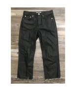 Topshop Womens Waist 28 Black Straight Fit Cropped Jeans - $14.87