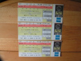 Pittsburgh Panthers Vs. North Carolina 11/4/2000 Ticket Stubs Lot Of 3 - £4.65 GBP