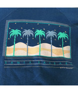 vintage  distressed  blue sweatshirt with palm trees Santa Barbara graph... - $19.75