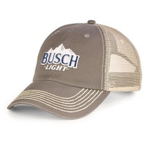 Busch Light Signature Stitched Mountain Logo Hat Grey - £22.90 GBP