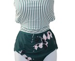 MOLYBELL Women One Piece High Waist Floral Swimsuit Size L - £12.44 GBP