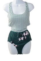 MOLYBELL Women One Piece High Waist Floral Swimsuit Size L - $15.83