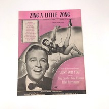 Vintage Sheet Music, Zing a Little Zong, Robin and Warren 1952, Paramount Just - £11.44 GBP