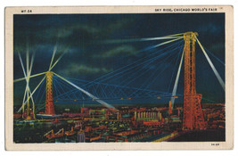 US 1933 A century of Progress VF Post Card &quot; Sky Ride, Chicago World&#39;s Fair &quot; - £1.75 GBP