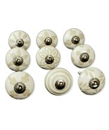 Artisan Drawer Cabinet Pulls Handmade Ceramic White/Beige 1.5 Inch Diame... - $26.02 CAD