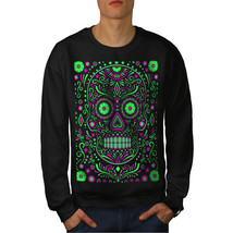 Wellcoda Skull Acid Art Mens Sweatshirt, Zombie Casual Pullover Jumper - £24.11 GBP+