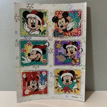 Vintage Sandylion Disney Mickey &amp; Minnie Mouse Christmas Prismatic Stickers - £9.38 GBP