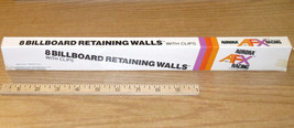 1974 Aurora Usa Made Afx Ho Slot Car 8pc Billboard Retaining Walls w/Clips #1466 - £31.07 GBP