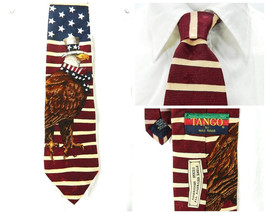 Patriotic Silk Necktie Tango by Max Raab American Series American Flag E... - $39.55