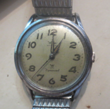 Vintage 1960s Wyler Incaflex Dynawind Men&#39;s Automatic Stainless Steel Wristwatch - £59.67 GBP