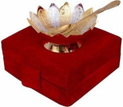 Handmade Gold Plated Brass Bowl and Tray Gift - £16.78 GBP