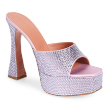 Amina Muaddi Dalia Crystal Embellished Platform Slide Sandal 40.5 US 10.... - $499.99