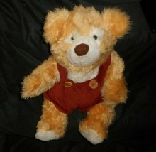 15" Vintage California Stuffed Toys Teddy Bear Stuffed Animal Plush W/ Overalls - £22.44 GBP
