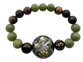 Mixed Gemstone Orgone Bracelet 777 Wealth Prosperity Luck Success Money Winner - £40.81 GBP