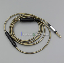 Silver Plated Cable with volume Remote Mic for SHURE SRH440 SRH840 SRH940 SRH7 - £19.98 GBP