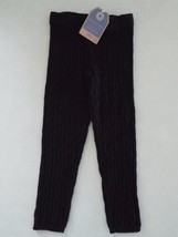 SONOMA Girl&#39;s Cable Knit Black Long Leggings size 4 New - $12.86