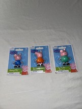 Lot of 3 Peppa Pig Figures 2&quot; Mummy Daddy George Damaged Package Kids Toy 2023 - £7.87 GBP