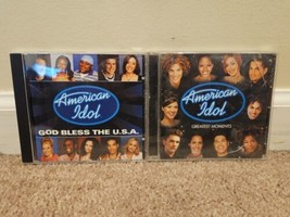 Lot of 2 American Idol CDs: God Bless The USA Single, Greatest Moments 2002 - £6.71 GBP