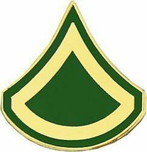 ARMY E-3 PRIVATE FIRST CLASS MILITARY RANK LAPEL PIN - £11.19 GBP