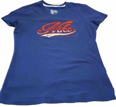 Nike Women&#39;s Athletic Short Sleeves Graphic Tee Blue T-shirt Size Large - £7.47 GBP