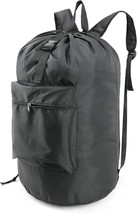 Laundry Bag Backpack w Adjustable Shoulder Straps College Dorm Essentials w Draw - £28.71 GBP