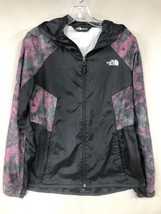 The North Face Womens Flyweight Hooded Jacket MEDIUM Black Laurel Wreath... - $12.00
