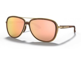 Oakley SPLIT TIME POLARIZED Sunglasses OO4129-1458 Tortoise W/ PRIZM Ros... - £100.98 GBP