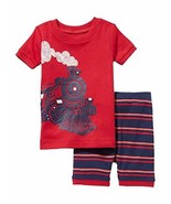 Old Navy Toddler Boy&#39;s Train Engine Red Pajama Shorts Set - $14.99