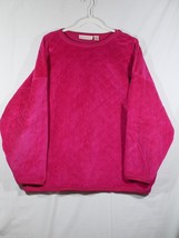 Vtg Venezia Pink Heavy Quilted Sweater Size 22/24 Shoulder Snaps - $24.99